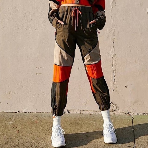Free People Movement Chelsea Jogger Retro High Rise Colorblock Track Pant Small - Picture 1 of 7